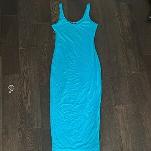 Fashion Nova Blue Sleeveless Maxi Dress bodycon small